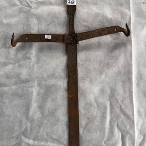 Pincho Cruz para Asar de Hierro Oxidado, 90 cm - imagen 1