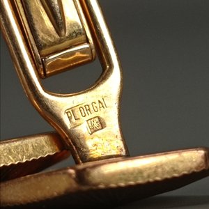 Par de Gemelos Franceses "PLORGAL JXC" Enchapados en Oro - imagen 3