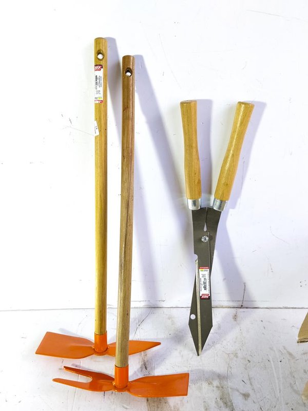 Set de Herramientas de Jardinería: Tijera de Cercar y 2 Escardillos - imagen 1