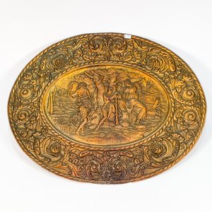 Lote anterior: Cuadro Oval Repujado en Metal Bronceado "Personajes en Bosque" Firmado P. Corbero