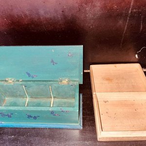 Lote de 2 Cajitas Decorativas de Madera con Mariposas - imagen 2