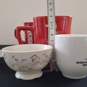 Lote de Vajilla: 3 Tazas Nescafé, 1 Pocillo Museo del Fútbol Uruguay, 8 Platos Opalina - imagen 4
