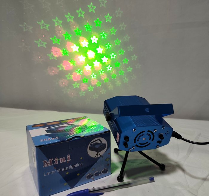 Proyector Láser Mini Audiorítmico con Regulación, Nuevo en Caja