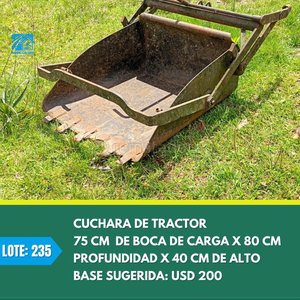 Lote siguiente: Cuchara de Tractor para Carga