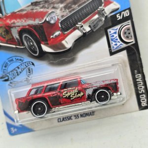 Hot Wheels Clásico '55 Nomad Rod Squad Rojo - imagen 2