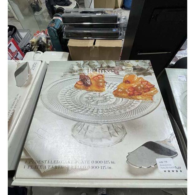 Set de 3 Platos para Tortas de Vidrio