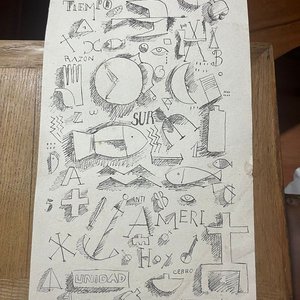 Lote siguiente: Dibujo constructivo de Julio Mancebo, discípulo de Torres García