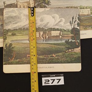 Set Vintage "Leeds Castle" Individuales y Posavasos Colección Inglaterra - imagen 8