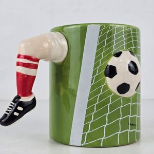 Reloj de Mesa Diseño Motor V2 y Taza de Cerámica "Goal" Motivo Fútbol - imagen 4