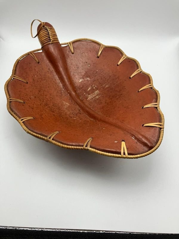 Cuenco decorativo vintage con forma de hoja