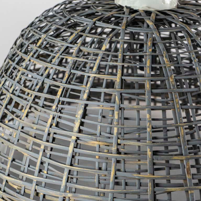 Lámpara de techo de fibras naturales gris - imagen 2