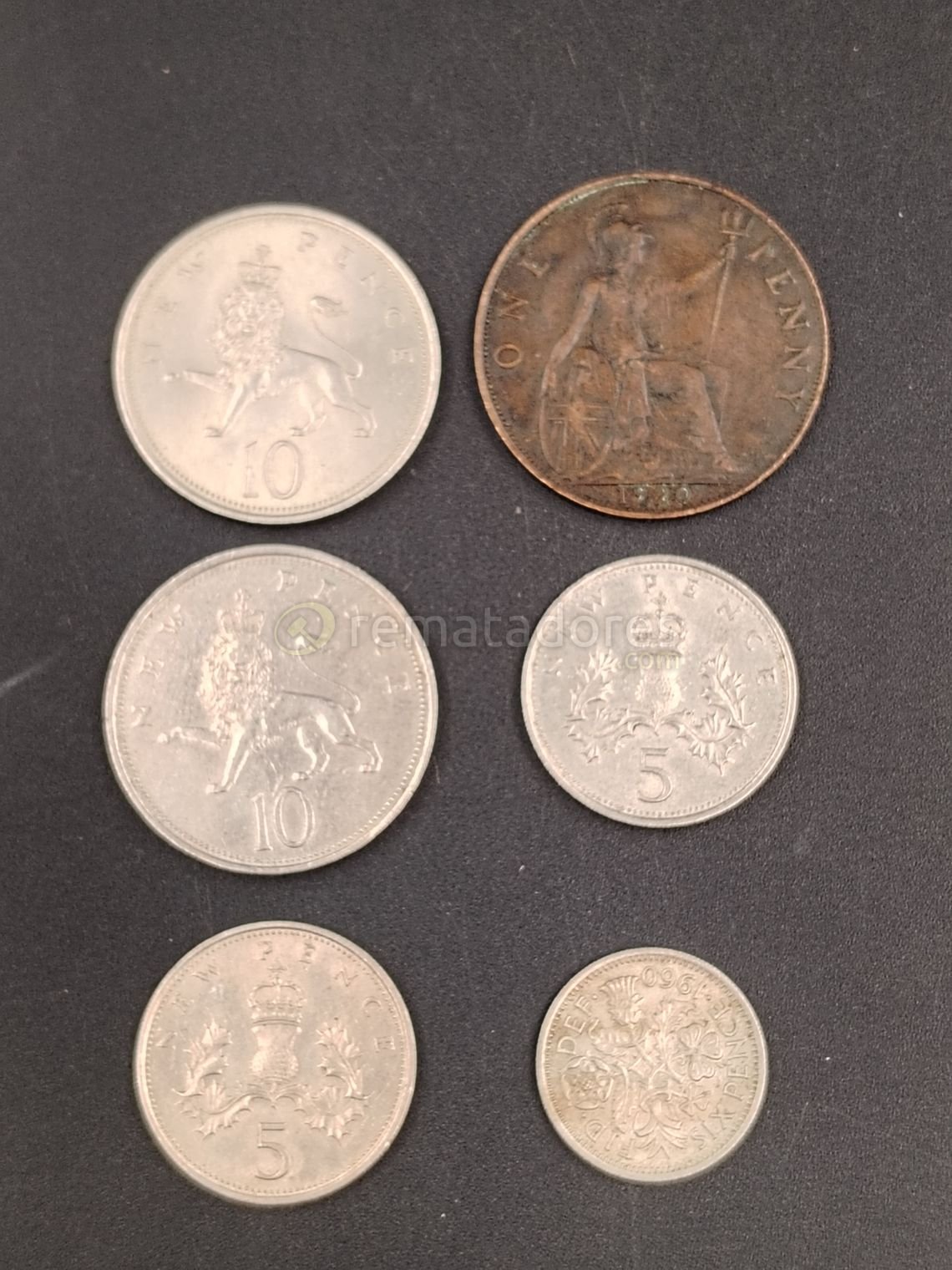 Lote de 6 monedas antiguas de colección