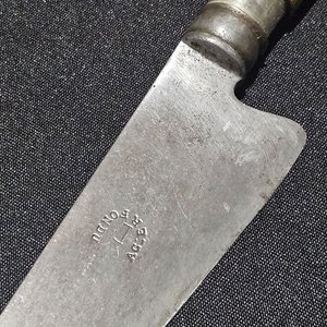 Cuchillo de Cocina Antiguo "Cazador D Coronado" Hoja 26cm Cabo Original - imagen 9
