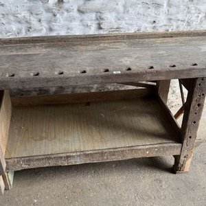 Banco de Carpintero Antiguo de Madera Dura Curupae - imagen 2