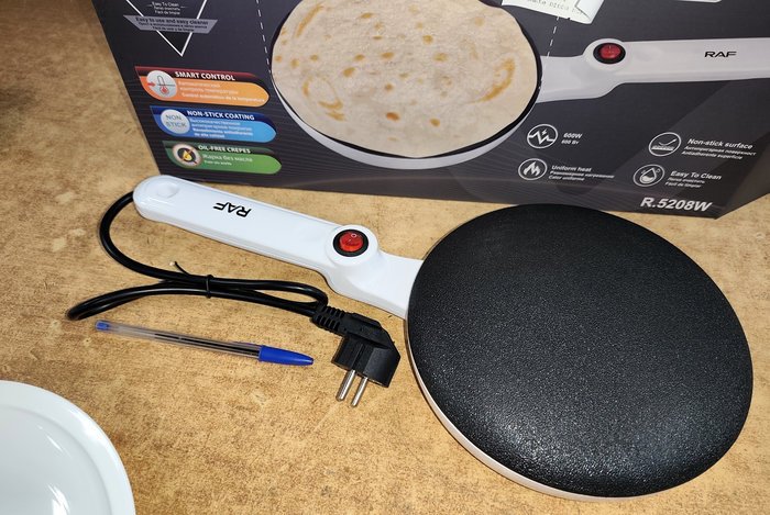PANQUEQUERA ELÉCTRICA CON PLATO, TERMOSTATO, NUEVO EN CAJA - imagen 4