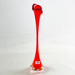 Lote siguiente: Violetero de Cristal Murano Rojo Alto 37 cm