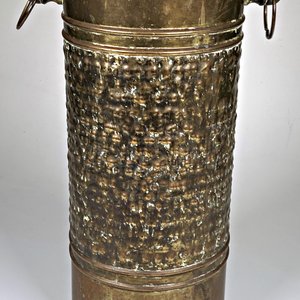 Paragüero Bronceado con Asas Metálicas y Textura Labrada - imagen 3