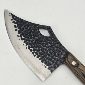 Hacha de Cocina Acero Forjado Mango Madera - imagen 2