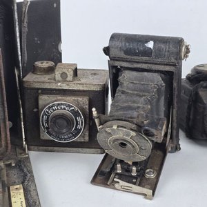 Lote de 5 Cámaras Fotográficas Antiguas para Decoración - imagen 3
