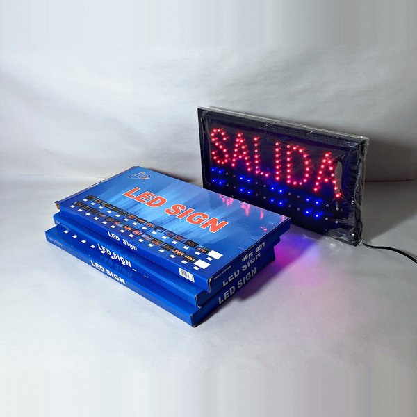 Tres Carteles Luminosos LED "Salida" Tipo Cartelera - imagen 1