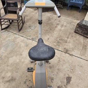 Bicicleta de Ejercicio Estática Gris y Naranja - imagen 3