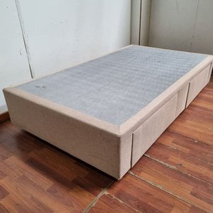 Sommier Tapizado Beige y Gris con 2 Cajones - imagen 3