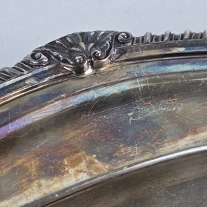 Bandeja Inglesa Ovalada en Plata 925 con Bordes Decorados - imagen 4