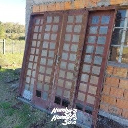Puerta Ventana Doble de Chapa con Vidrios