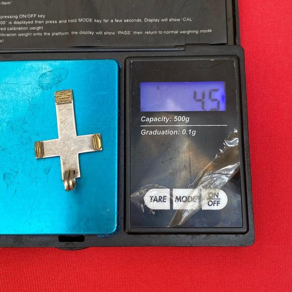 Cruz de plata con detalles en oro - imagen 5