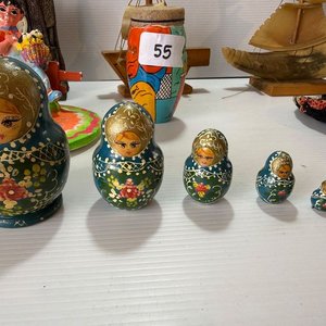 Lote de Adornos: Veleros, Reloj, Mamushka, Sombrero Mexicano y Ciervo de Barro - imagen 8