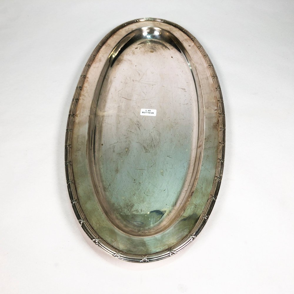 Fuente Oval Metálica Estilo Americano 50 x 26 cm