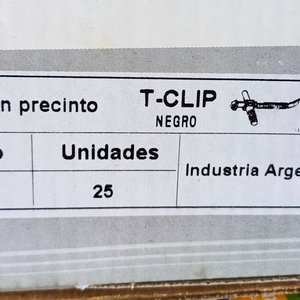 6 Cajas de Tarugos con Precinto T-CLIP Negro (25 Unidades c/u) - imagen 4