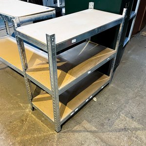 Dos Estanterías Metálicas con Estantes de Madera - imagen 3
