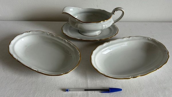 Salsera y Fuentes Ovaladas de Porcelana Alemana Bavaria C. T. Hutschenreuther - imagen 1