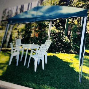 Gazebo Plegable Automontable Arey 3x3m Lona Verde Protección UV - imagen 5