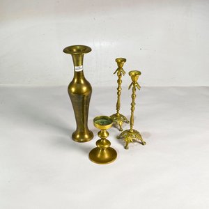 Lote anterior: Conjunto de 4 Piezas de Bronce: Florero y Candelabros Vintage