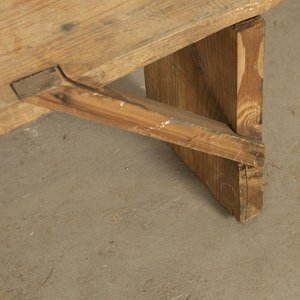 Banco Largo Rústico de Madera Maciza - imagen 3