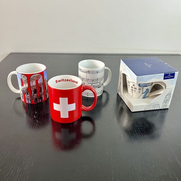 Tazas de porcelana con diseños multicolores - imagen 1