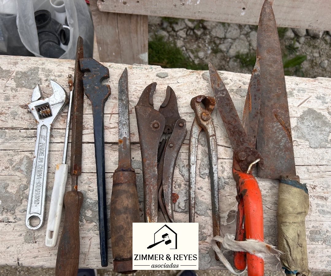 Lote de Herramientas Variadas: Llave Inglesa, Alicates, Destornillador y Tijeras de Podar