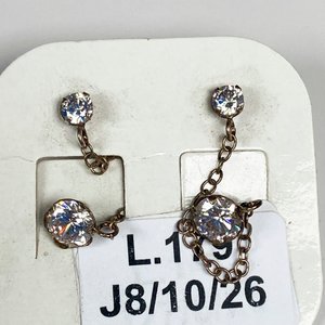 Par de Caravanas de Plata con Piedras - imagen 3