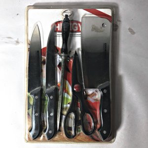 Juego de Cocina: Dos Ollas de 18 cm y Kit de Parrilla con Tabla, Cuchillos y Tijera - imagen 2