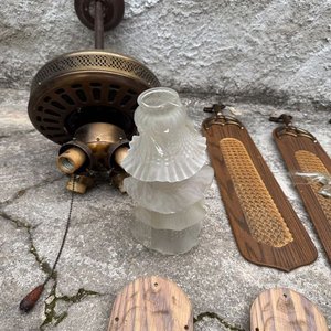 Lote de 3 Ventiladores de Techo Desarmados con Tulipias - imagen 3