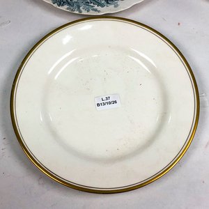 Seis Platos Decorativos Johnson Bros "Paris" con Borde Dorado - imagen 5