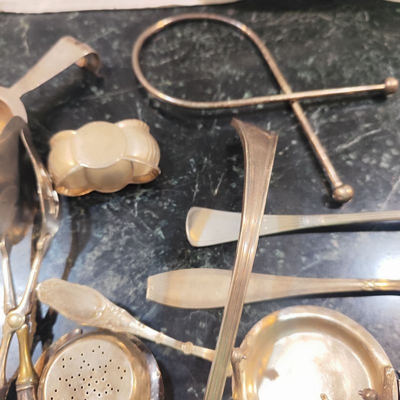 Gran lote de utensilios de cocina en metal - imagen 3