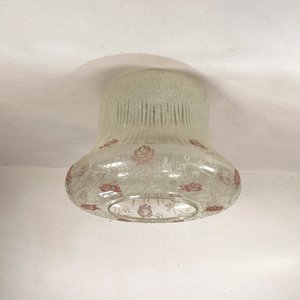 Pantalla de Vidrio Opalizado con Decorado Floral y Detalles - imagen 1