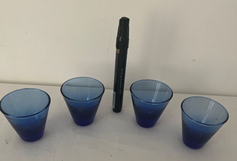 Vasos de cristal azul - imagen 10