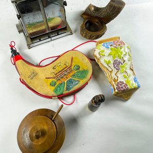 Lote de 7 piezas: Tostadora, Cenicero de Madera, Destapador y Bota de Vino - imagen 2