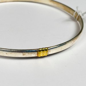 Pulsera Esclava de Plata con Detalles en Oro - imagen 3