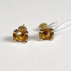 Par de Caravanas de Oro con Piedras Topacio - imagen 3