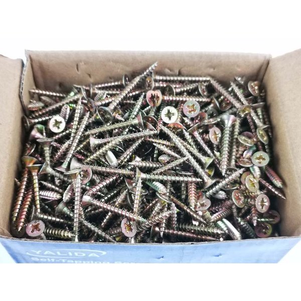 Tornillos Autorroscantes para Madera 4x50mm, Caja de 400 Unidades